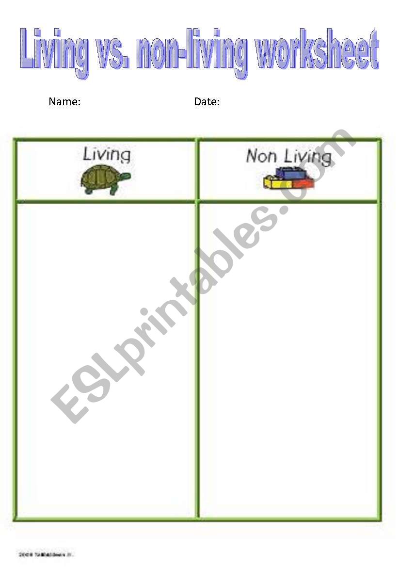 Living vs. non living lesson plan ideas - 5 pages!