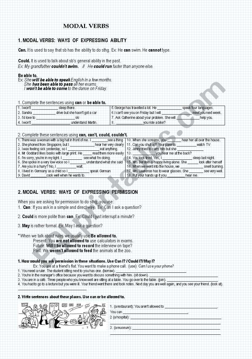 MODAL VERBS worksheet