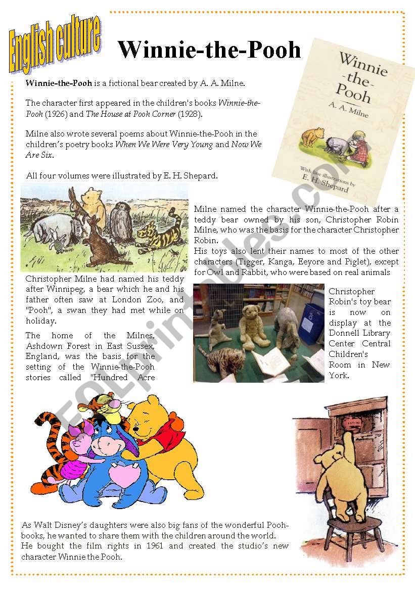 English culture 8 - Winnie-the-Pooh