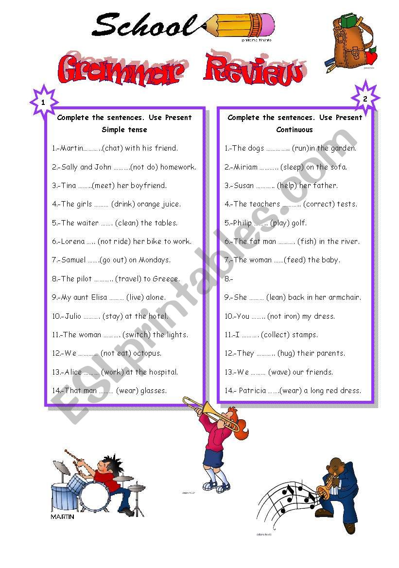 GRAMMAR REVIEW worksheet