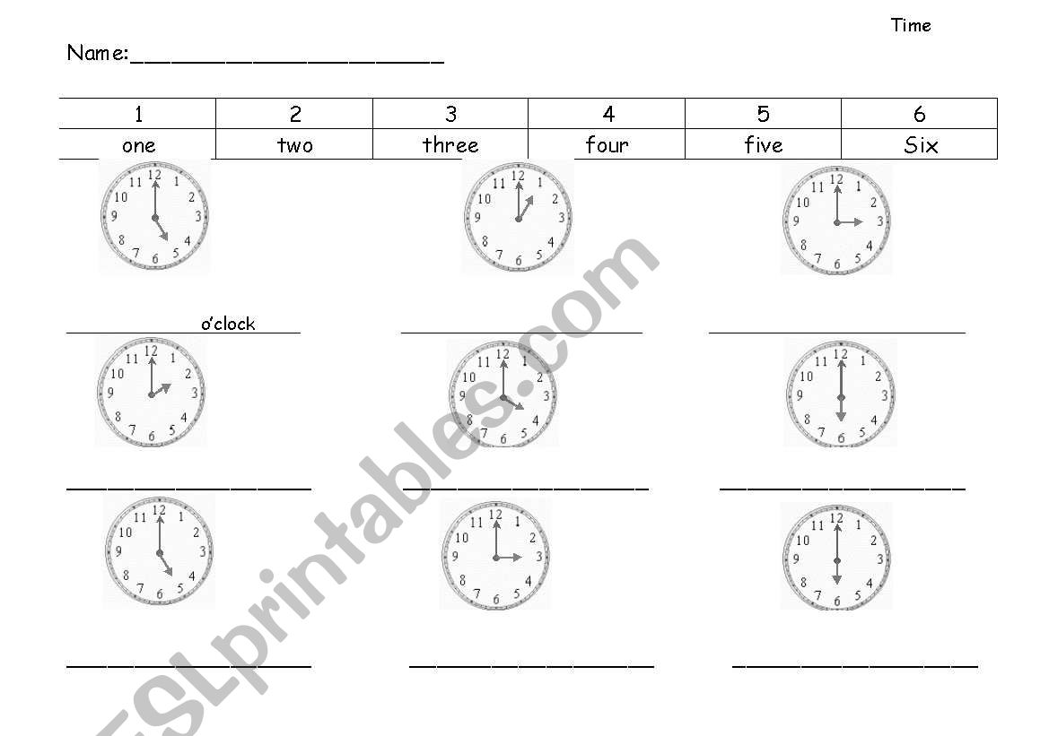 time worksheet worksheet