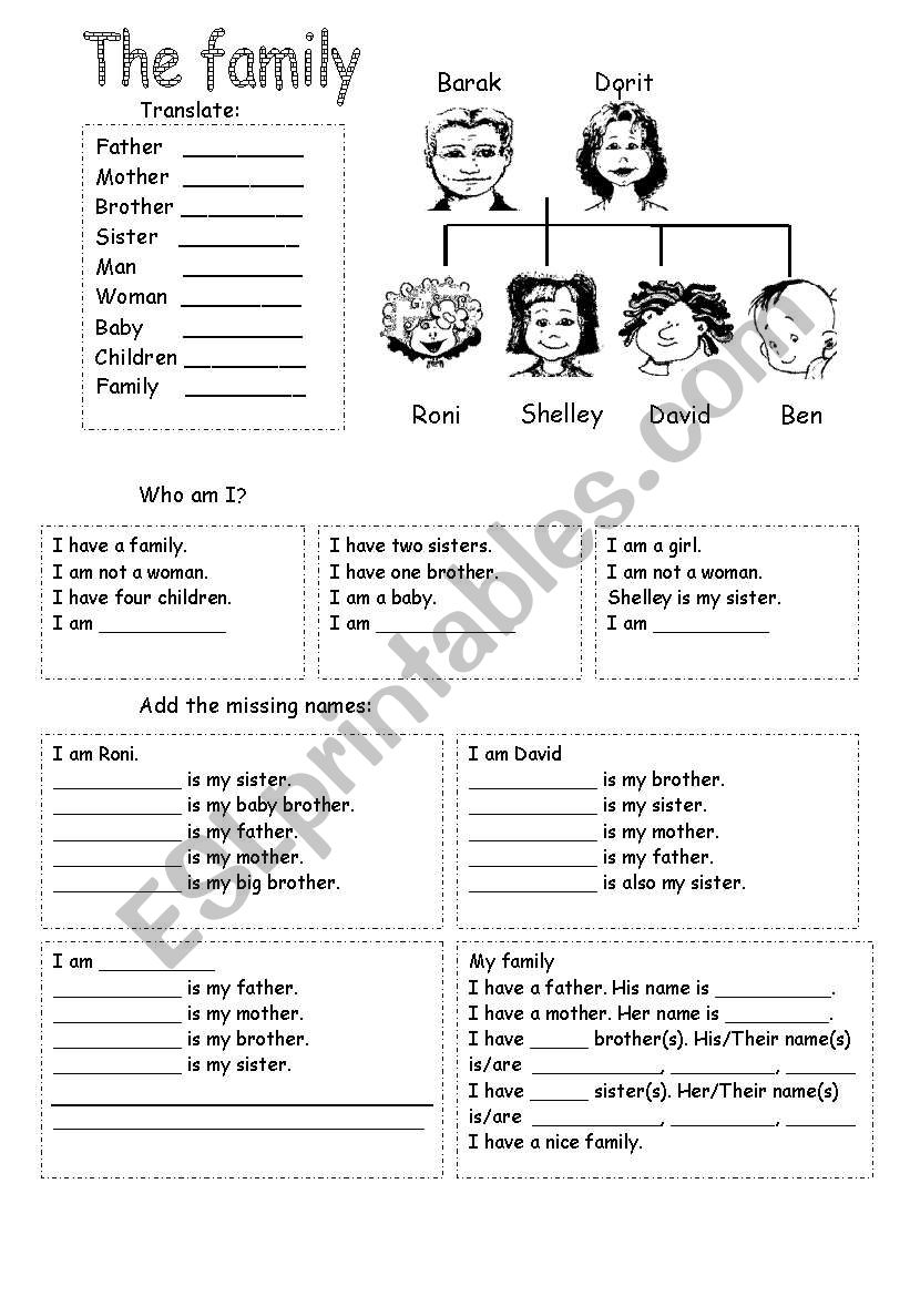 The family worksheet