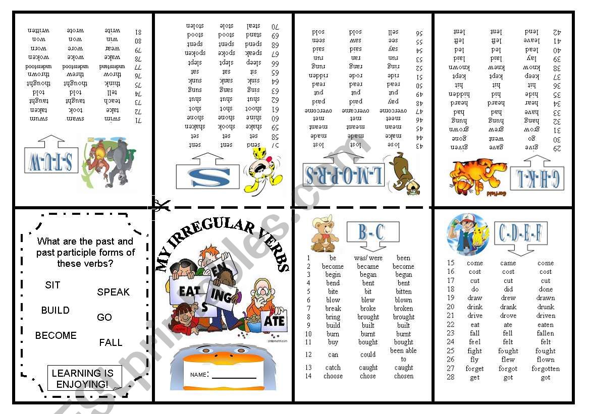 IRREGULAR VERBS worksheet