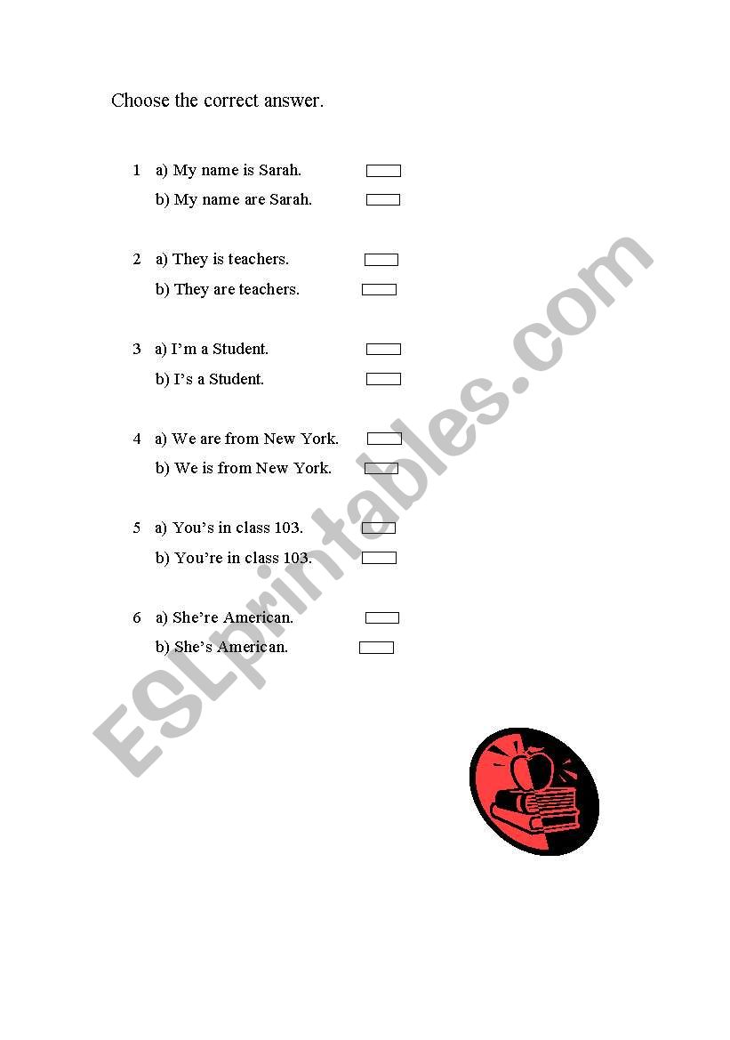 Choose the correct one worksheet