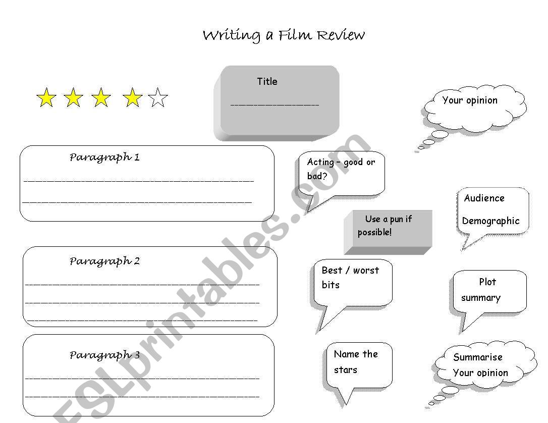 Film Review Guide worksheet