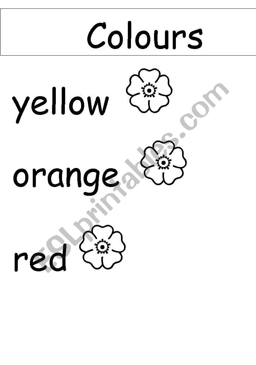 colours worksheet