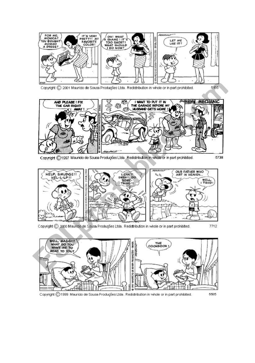 Monica´s gang stripes worksheet