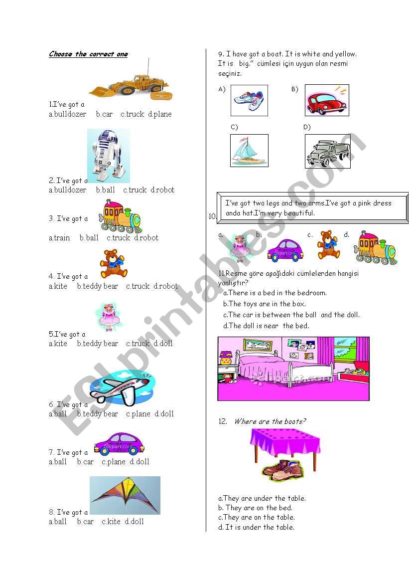 toys worksheet worksheet