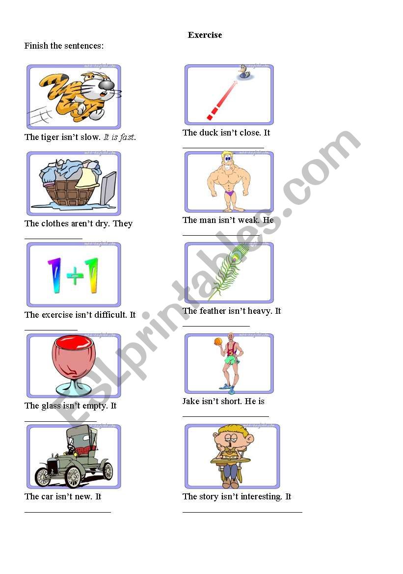 adjectives worksheet