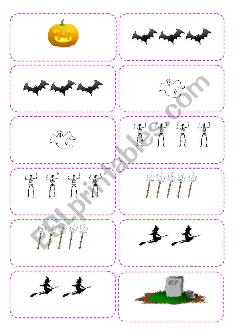 Halloween Memory Game worksheet