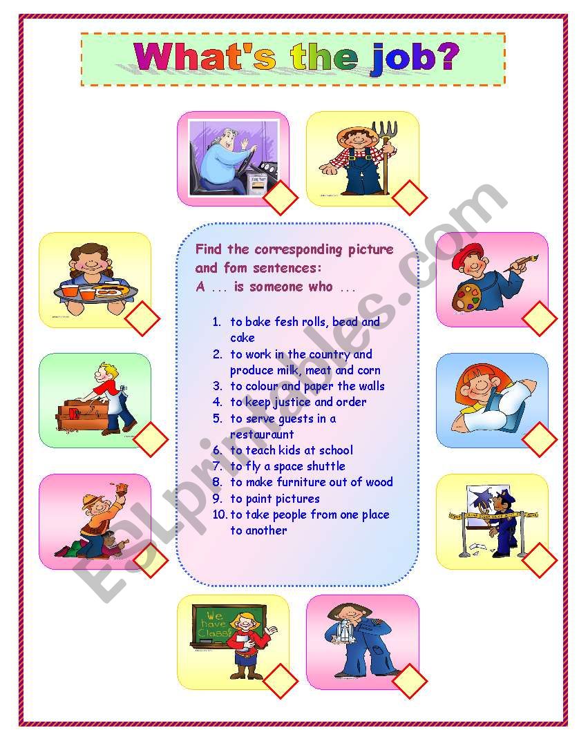 WhatÂ´s the job? worksheet