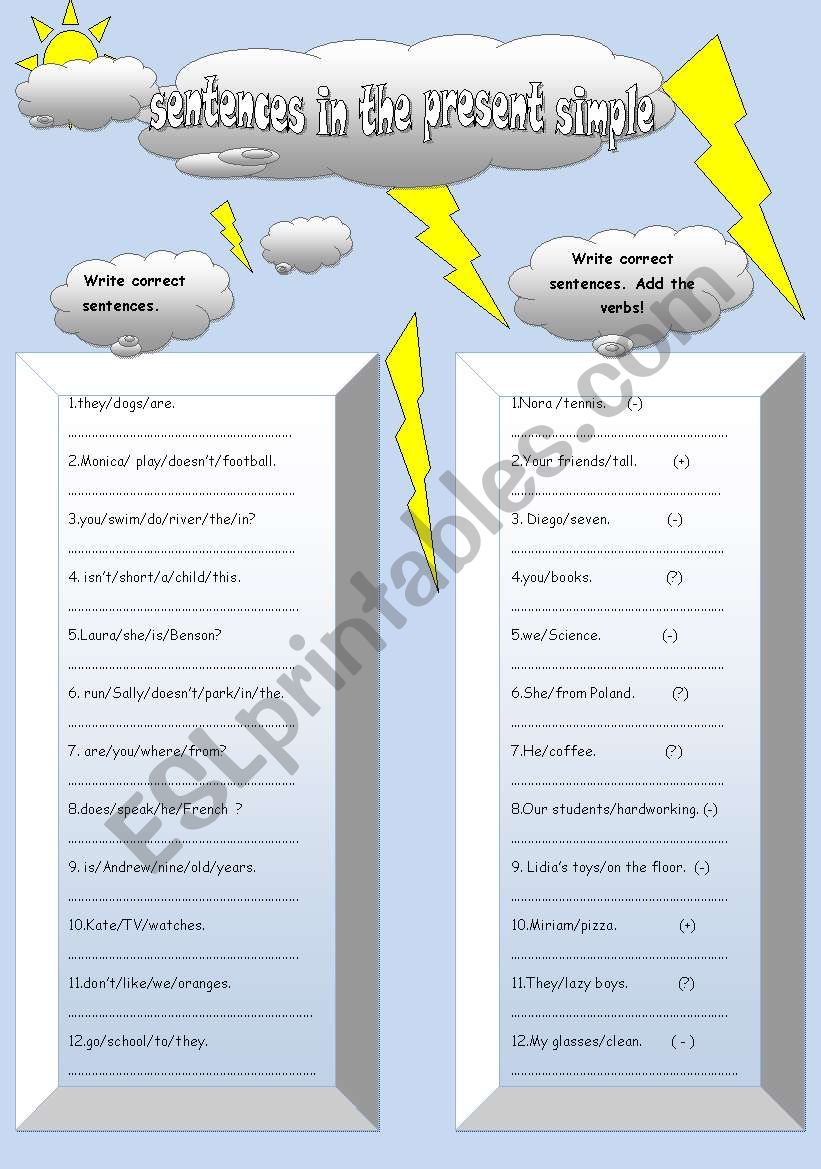 Present Simple worksheet