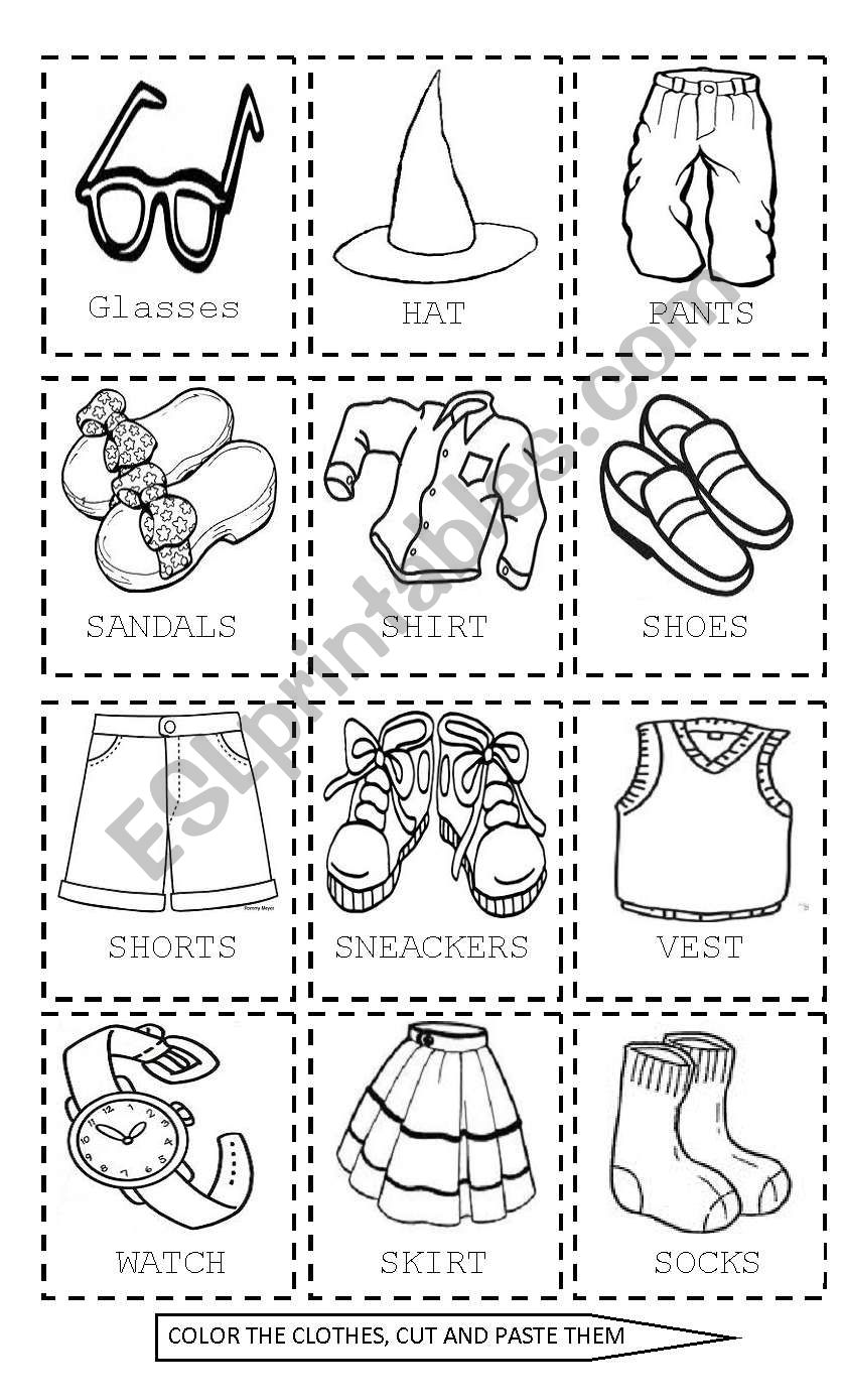 Clothes worksheet