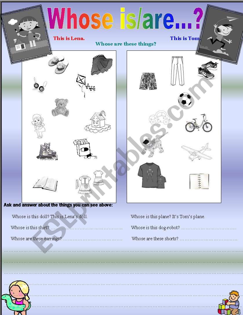 Whose is/are...? worksheet