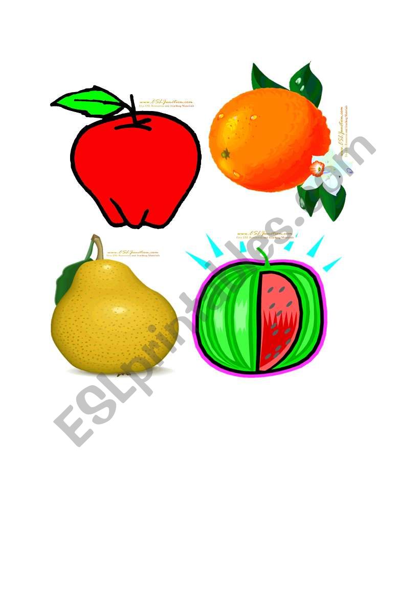 fruits worksheet