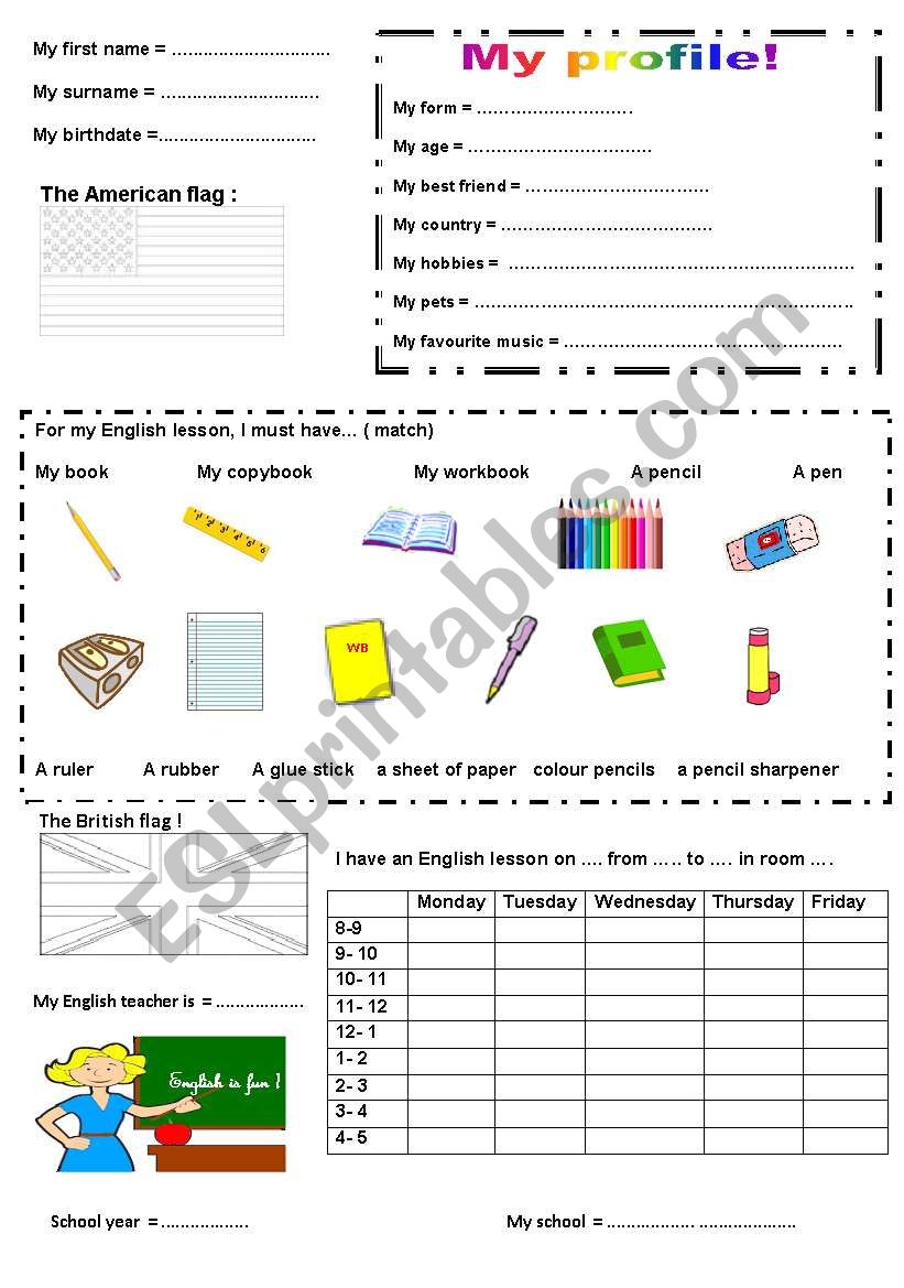 first lesson : introduce yourself + beginners useful words