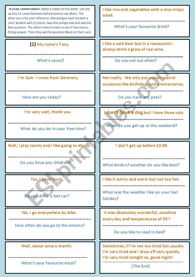 Beginners Loop Conversation (2)