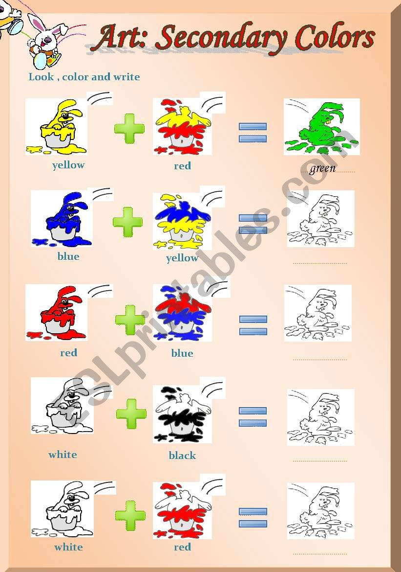 Colors worksheet