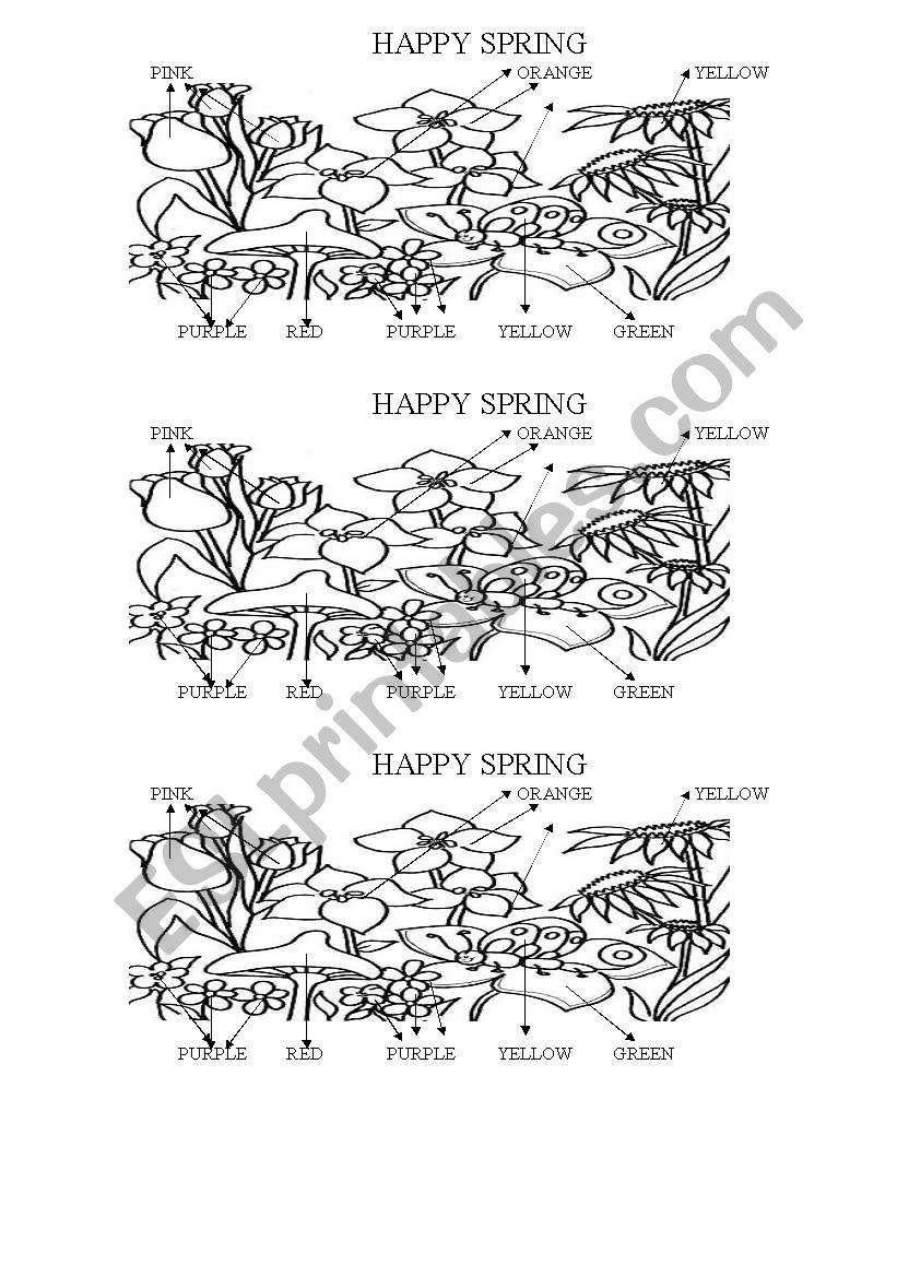 HAPPY SPRING CARD worksheet