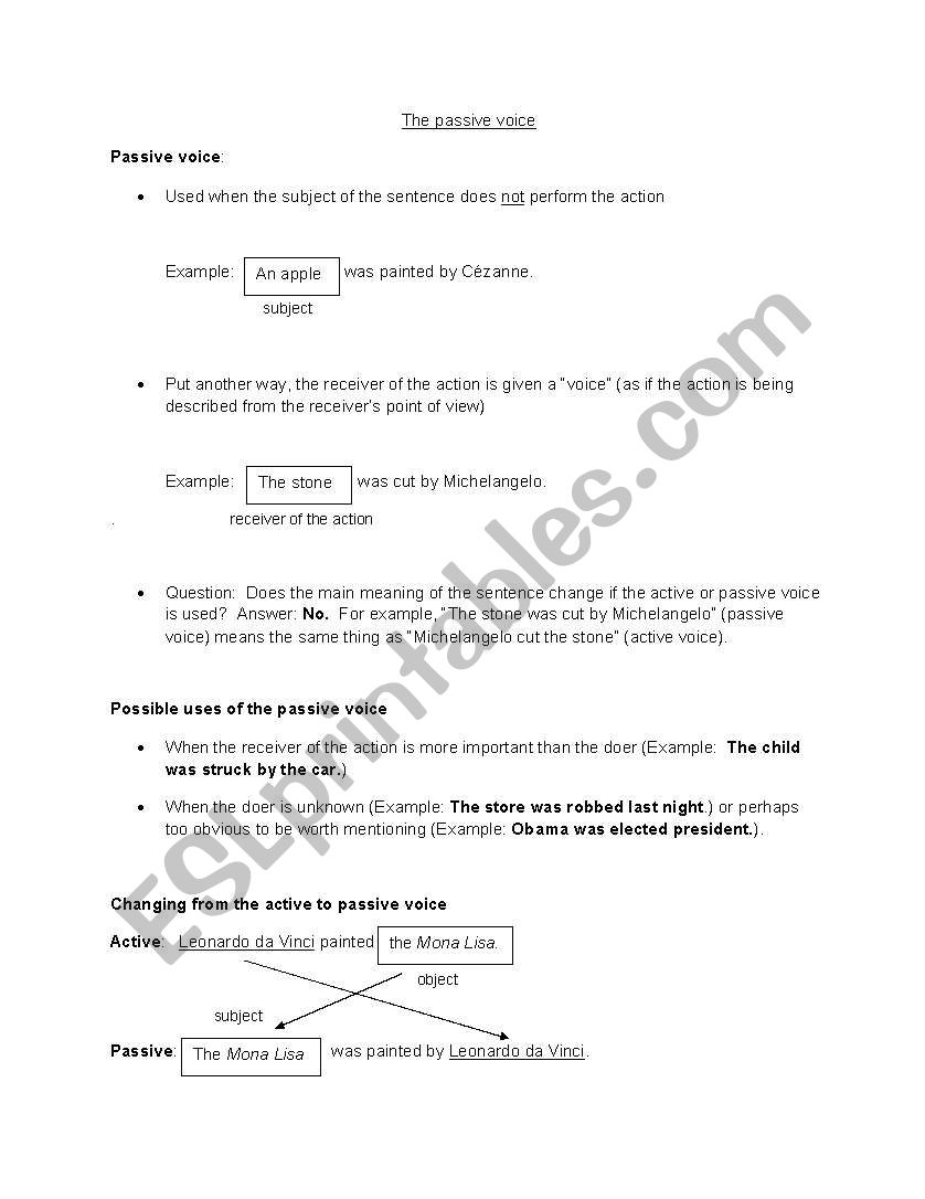 Passive voice - simple explanation