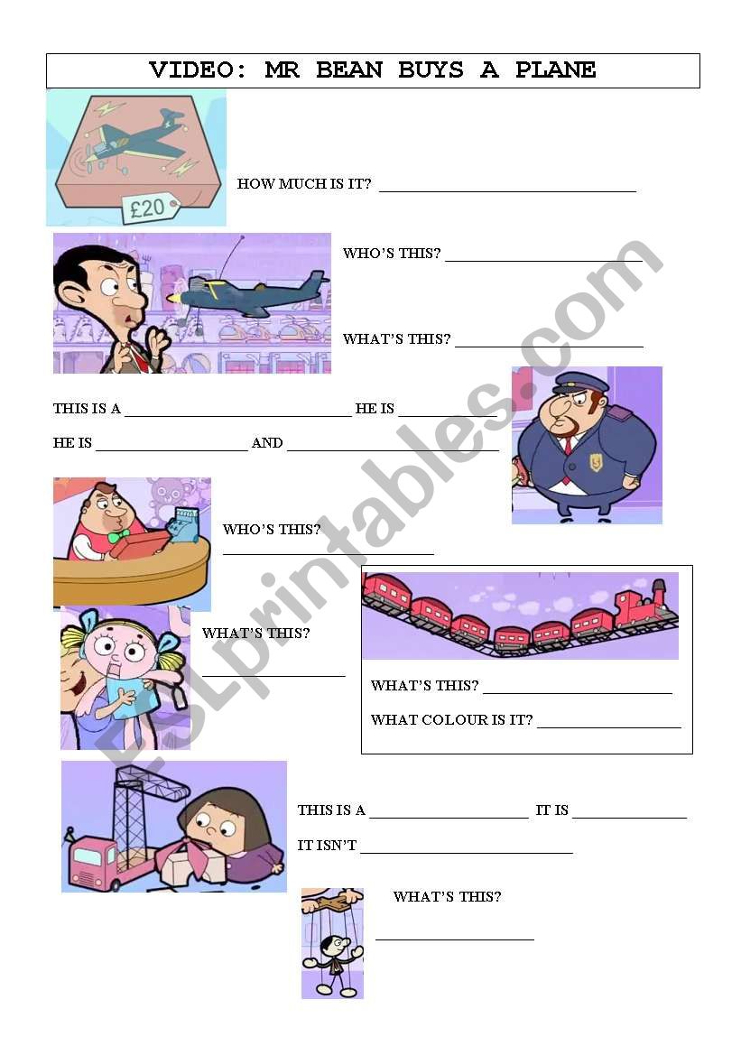 VIDEO TOYS worksheet