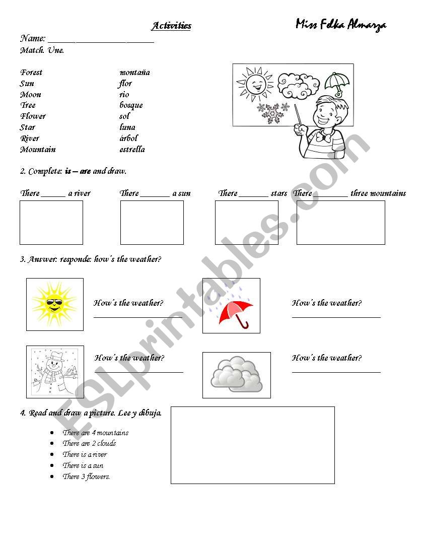 the weather activities worksheet