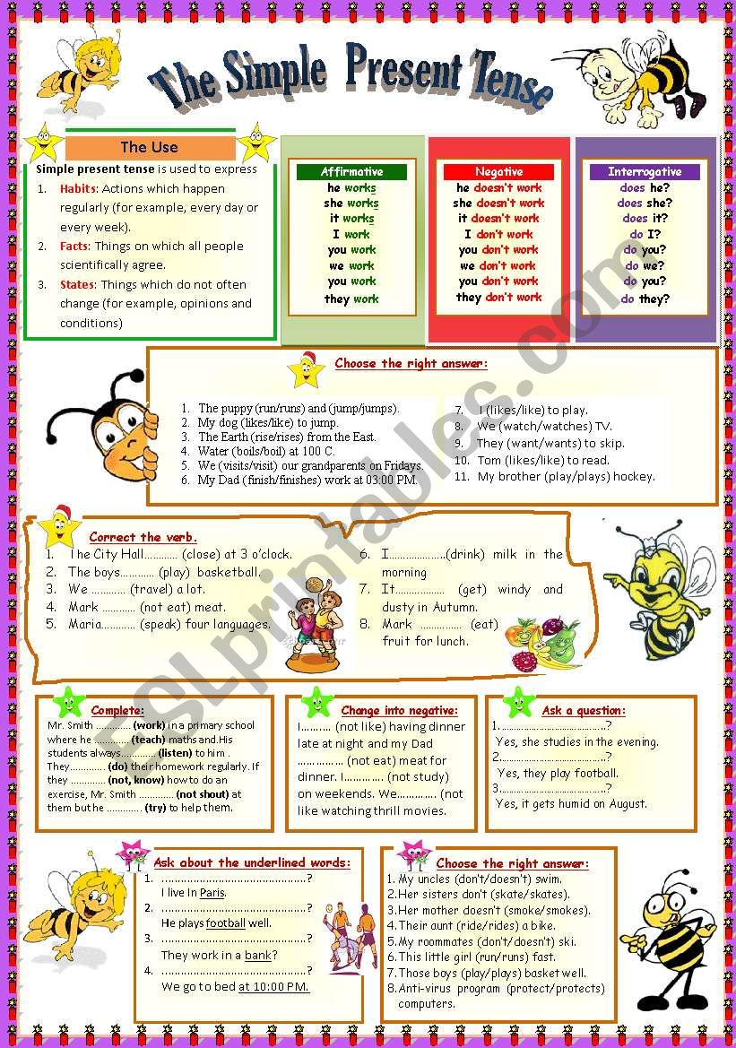 Simple Present Tense worksheet