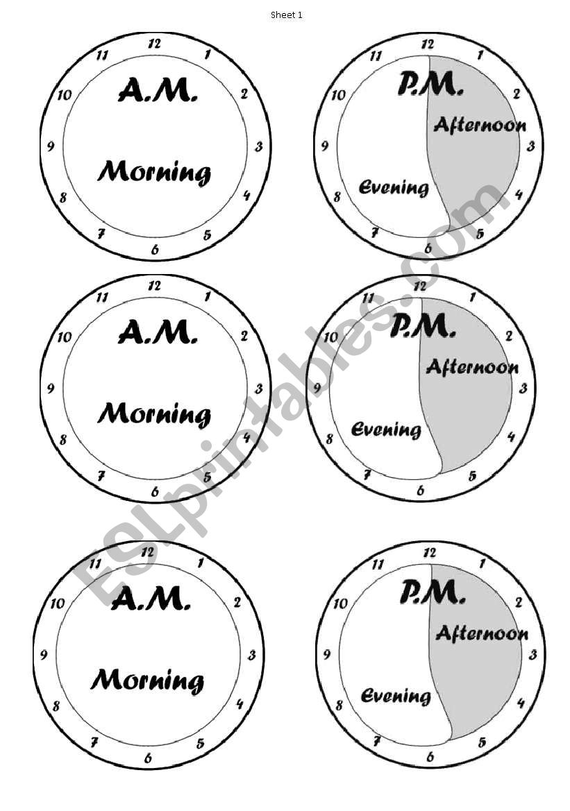 Telling the Time Bingo game and lesson.