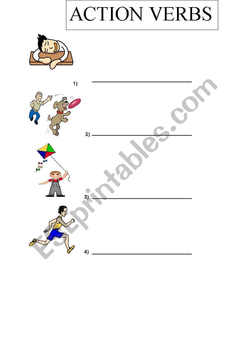 ACTION VERBS worksheet