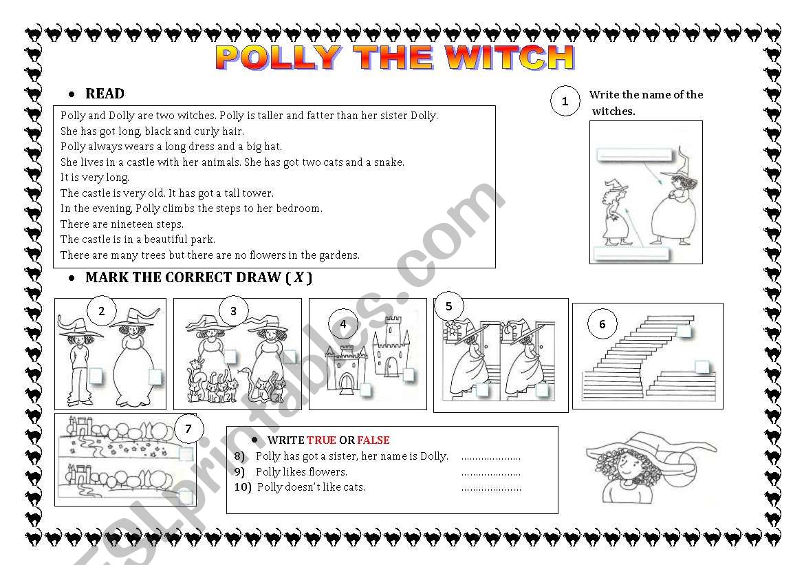 POLLY THE WITCH worksheet