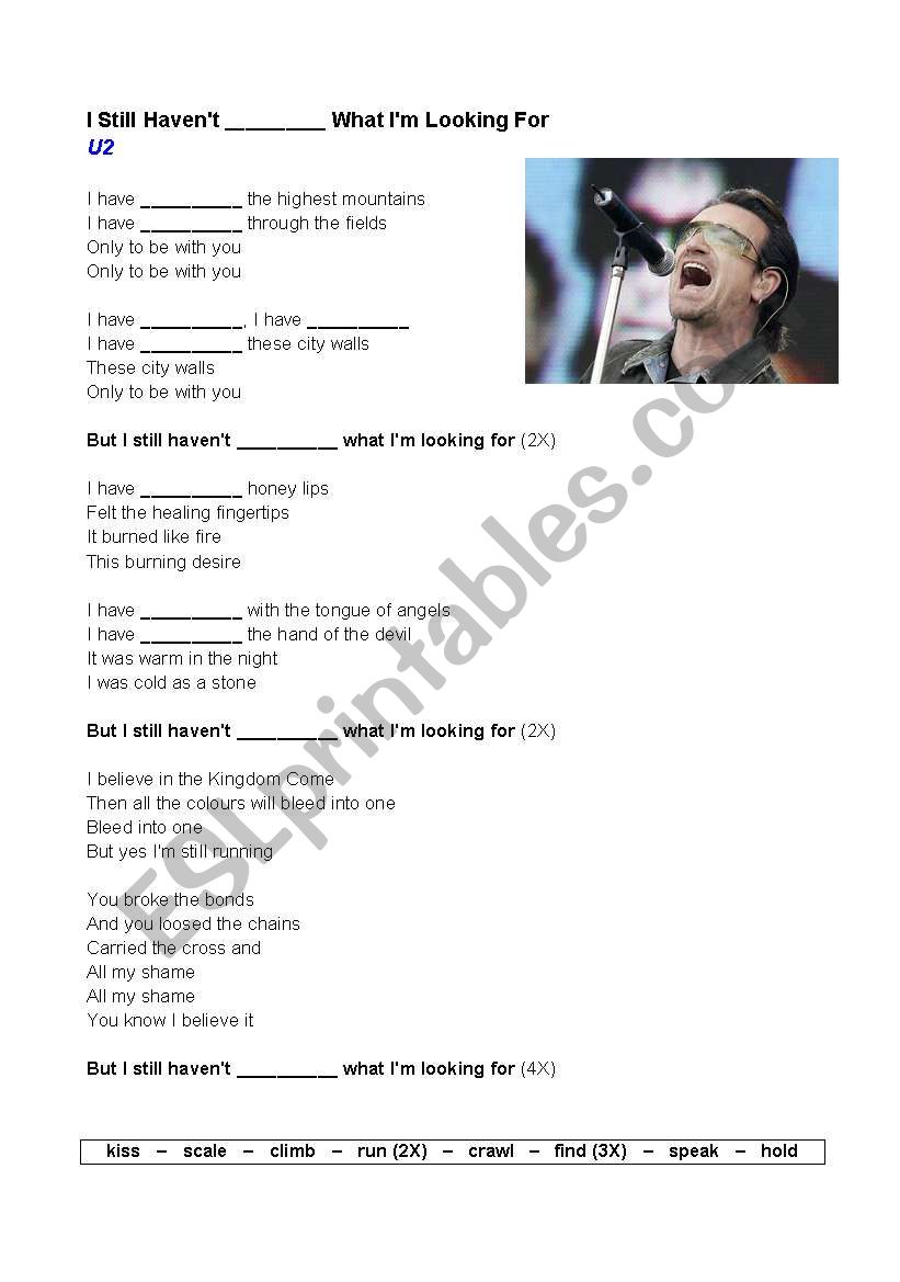 U2 - Present Perfect worksheet