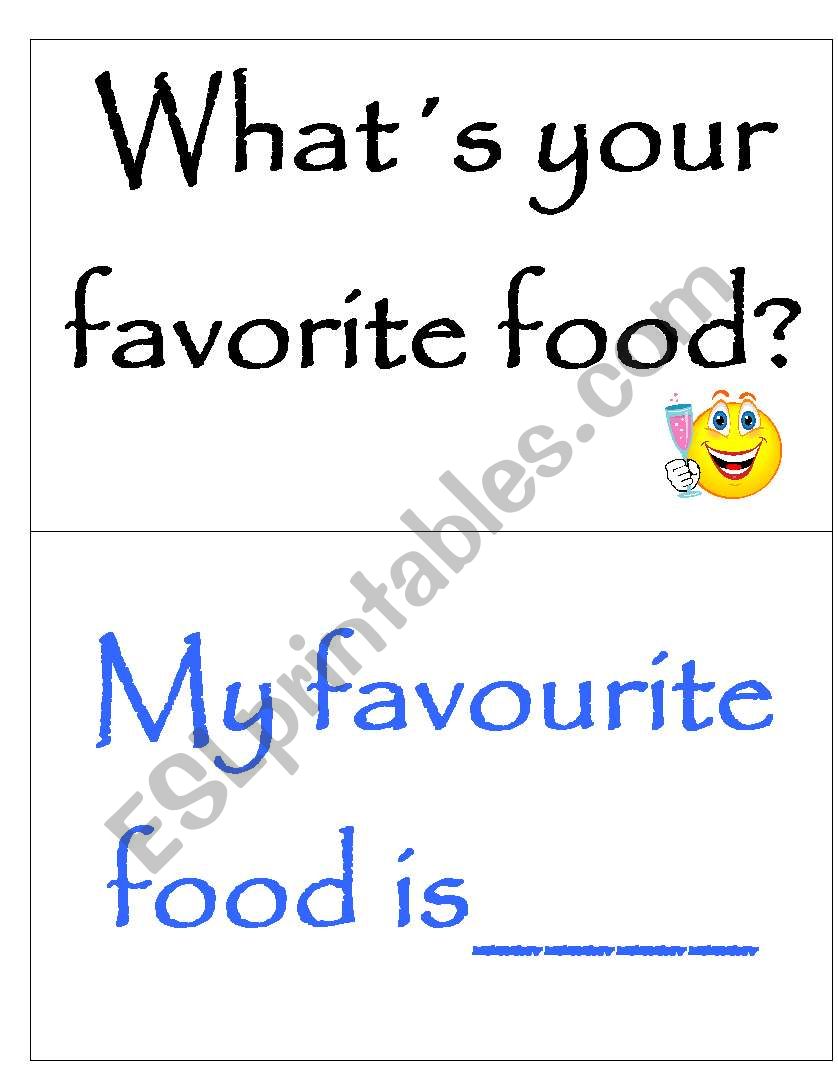 food questions worksheet