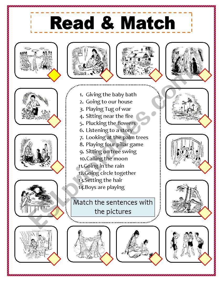 Read and match worksheet