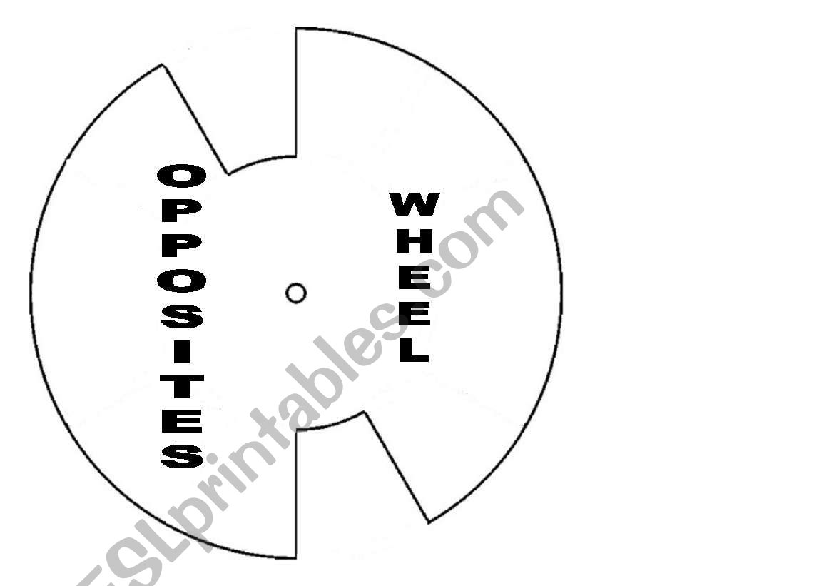 OPPOSITES WHEEL worksheet