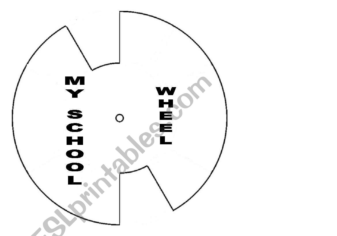 SCHOOL ITEMS WHEEL worksheet