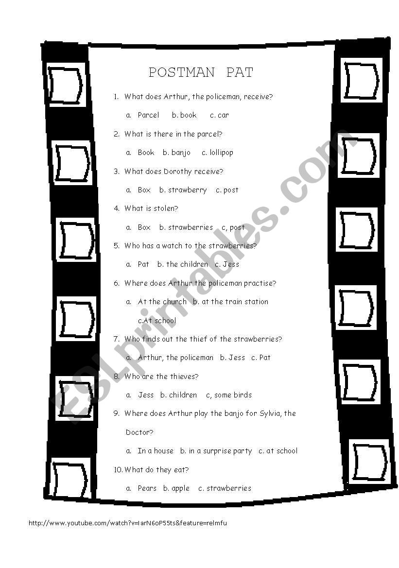 POSTMAN PAT 702 worksheet