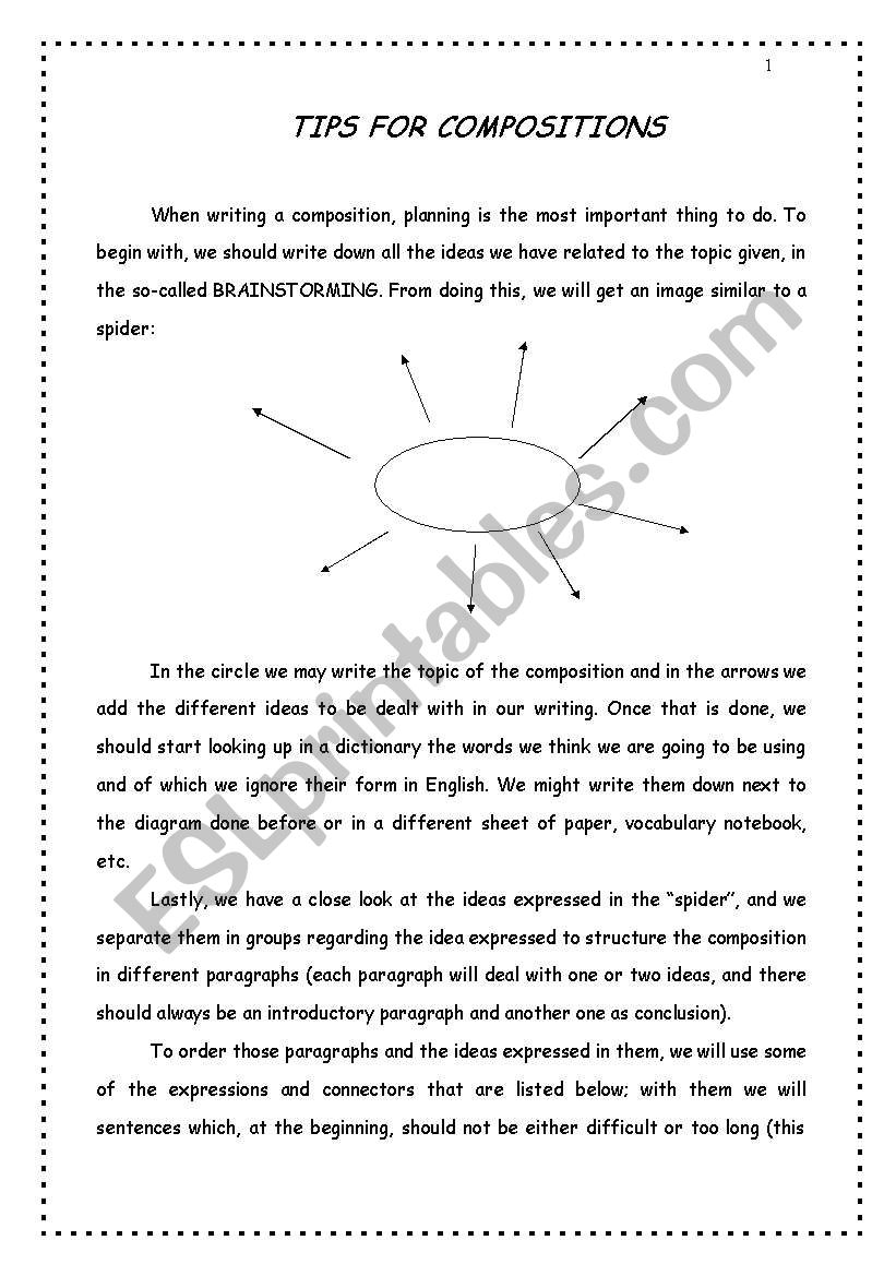 COMPOSITIONS worksheet