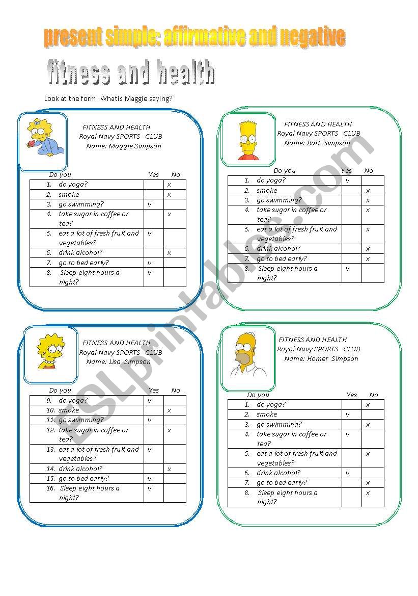 Present simple: affirmative and negative