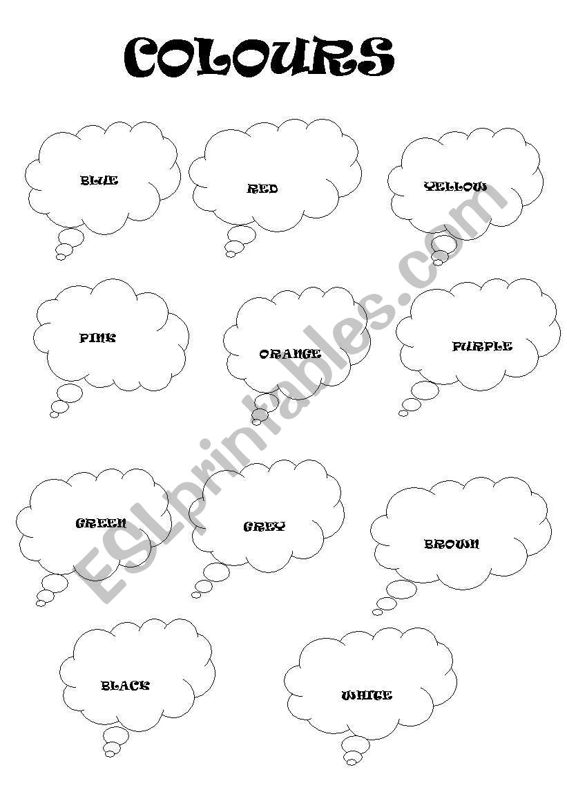 colours worksheet