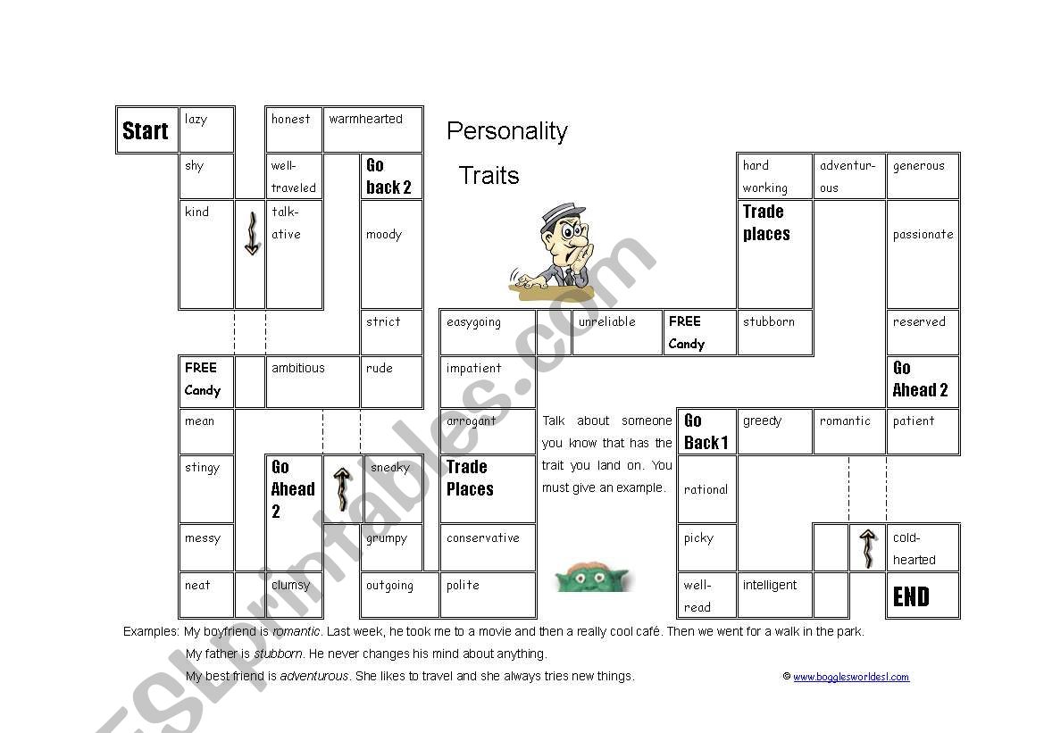 Game Board worksheet