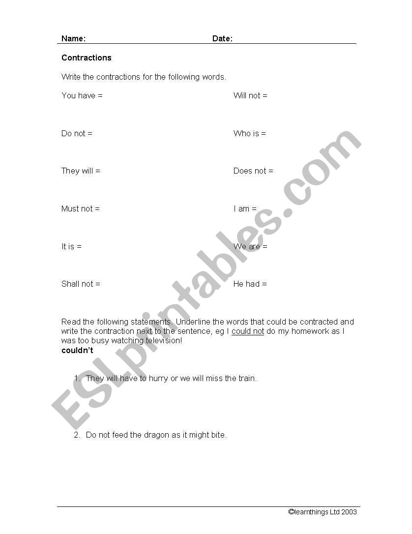 Verbs worksheet
