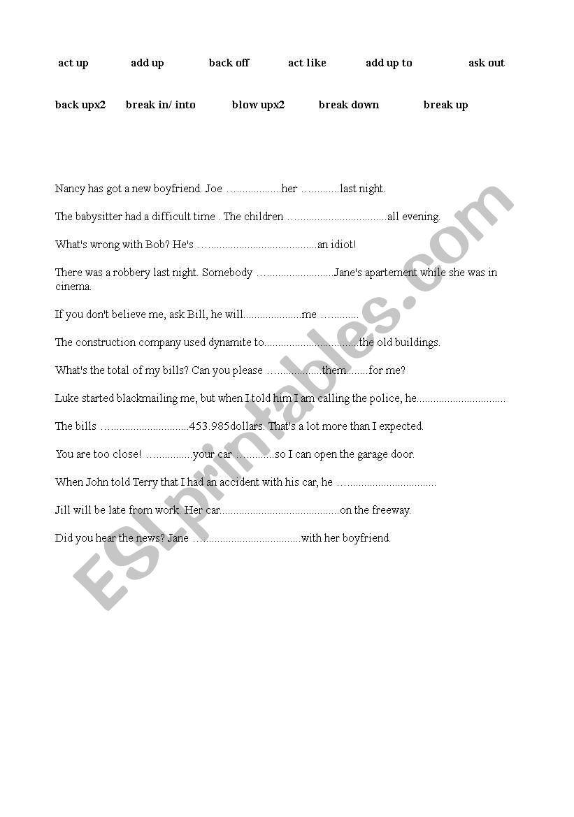 phrasal vbs1. worksheet