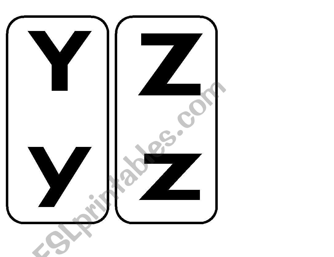 Alphabet flash cards worksheet