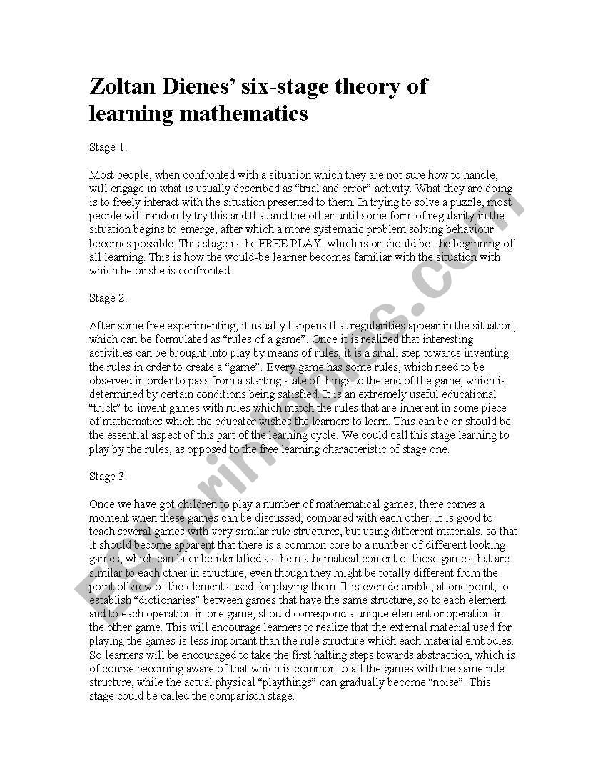 zolatan dinese theory worksheet