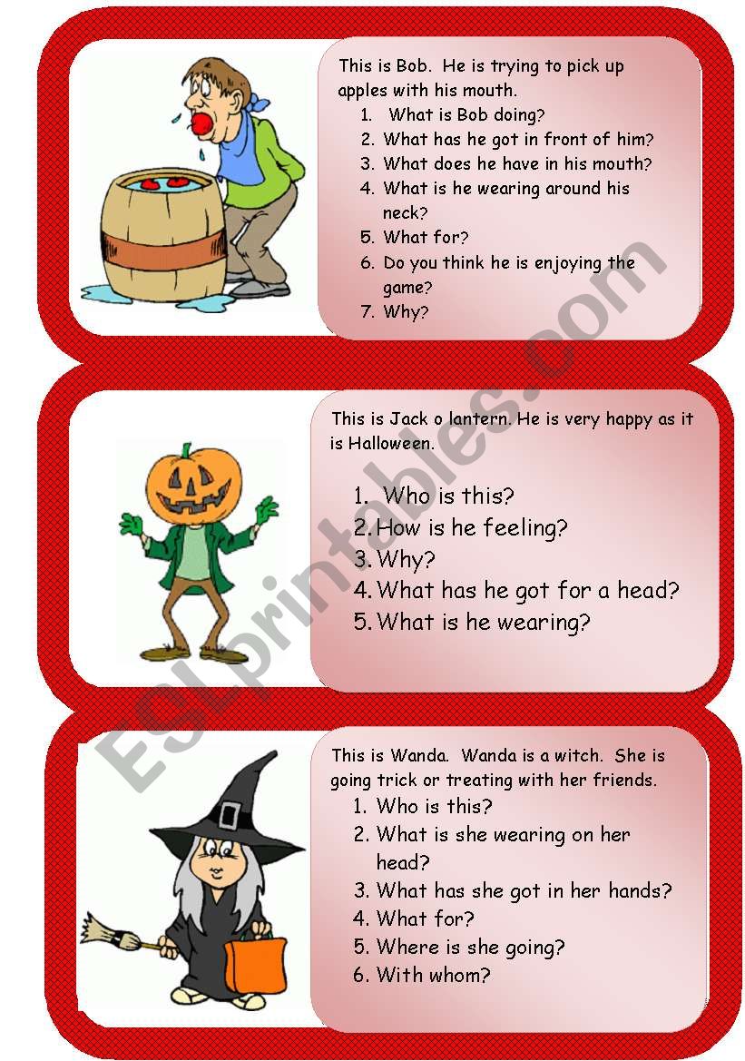 halloween mini comprehensions worksheet
