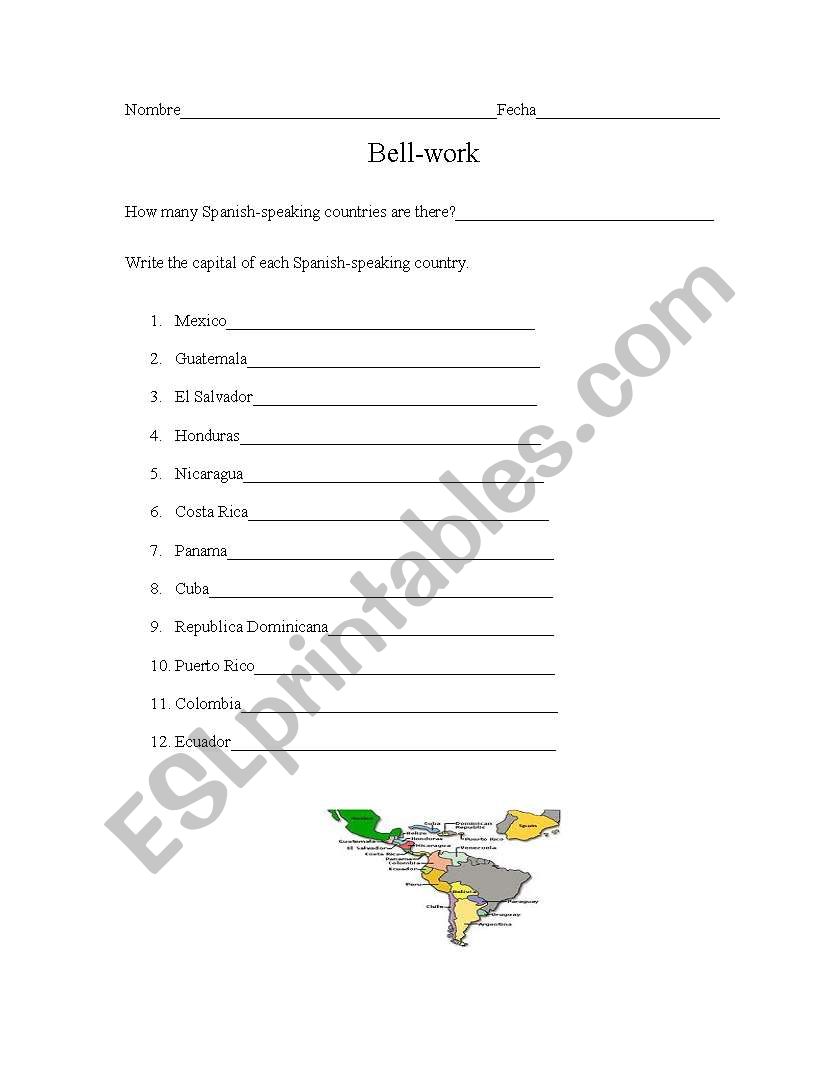 Capitals of Spanish-speaking countries 