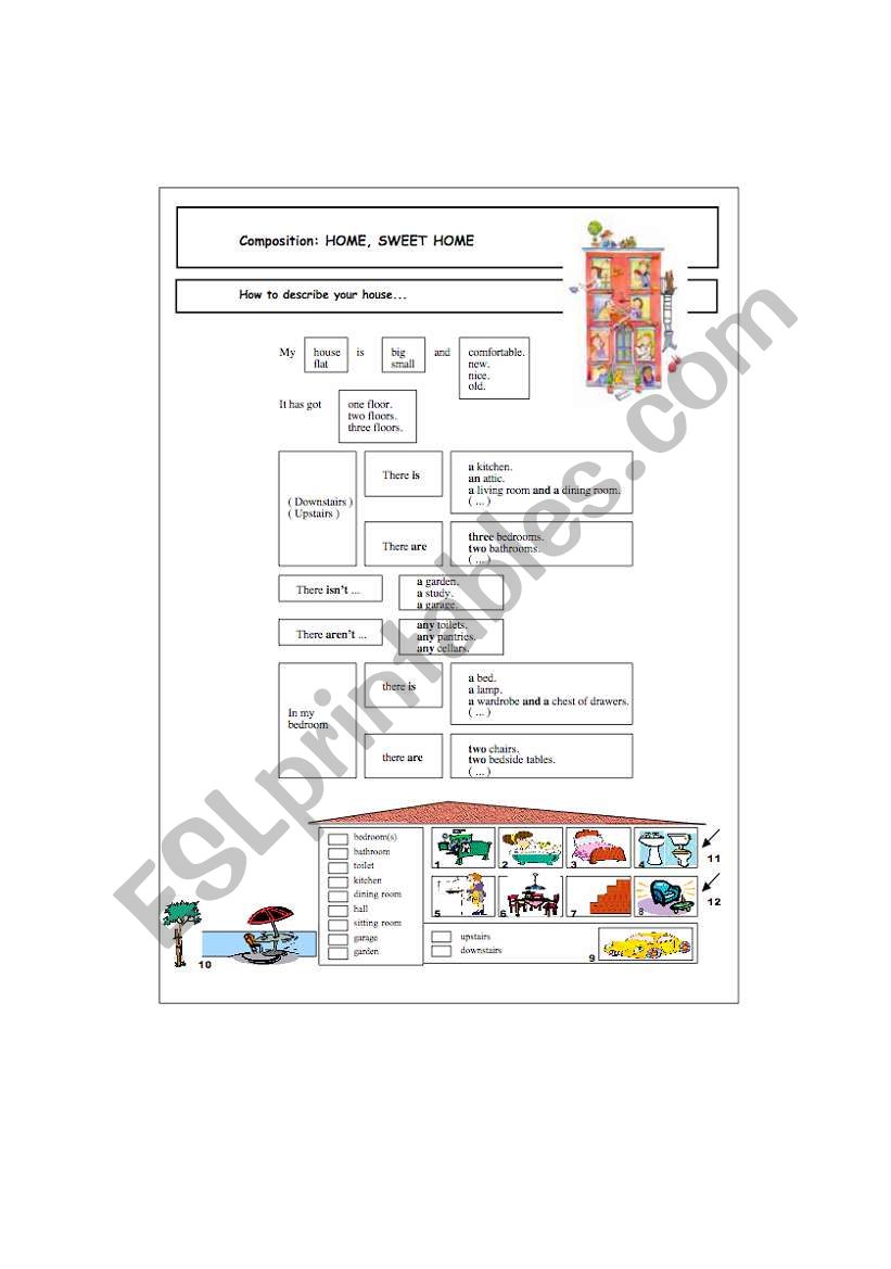 Home,sweet home worksheet