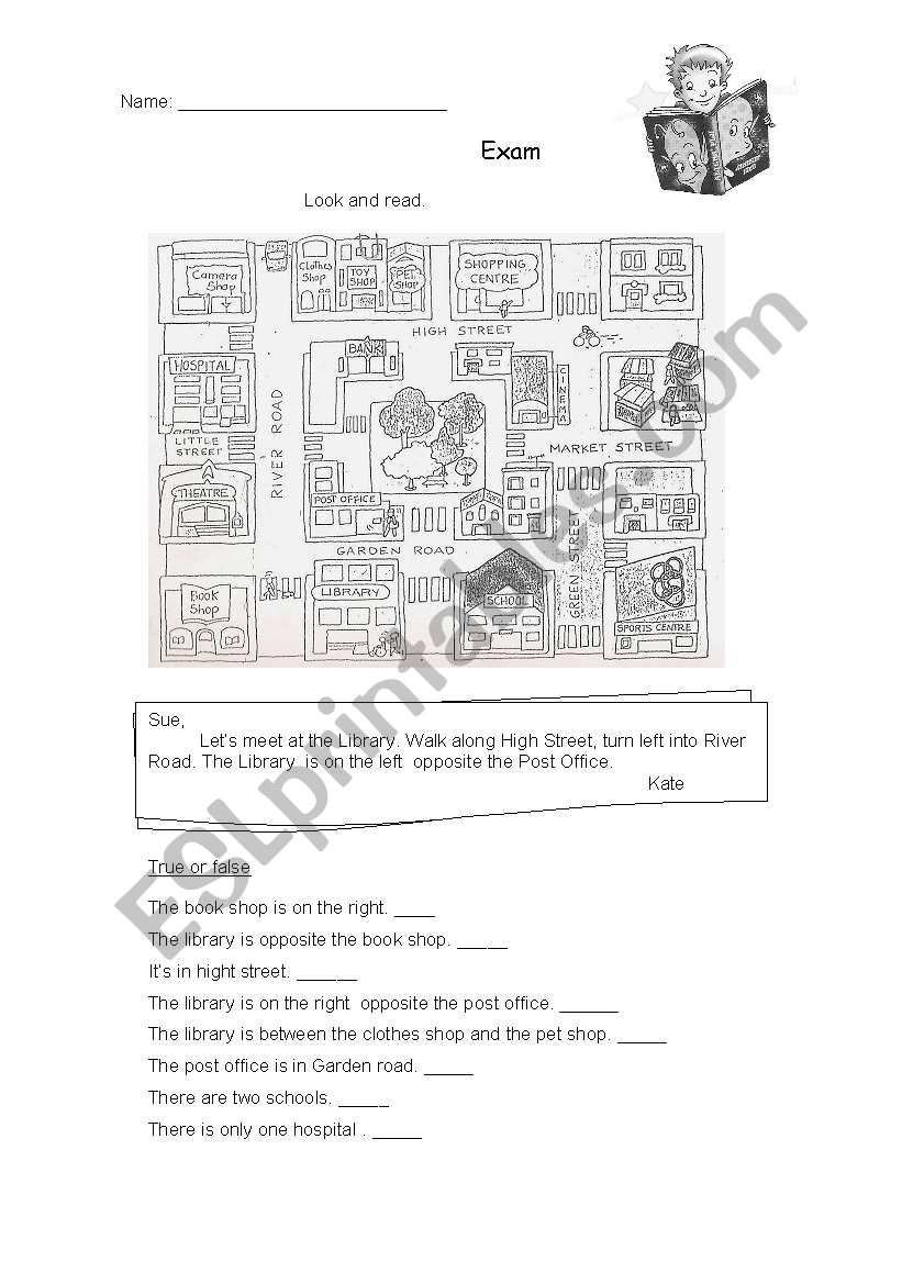 Exam to children worksheet