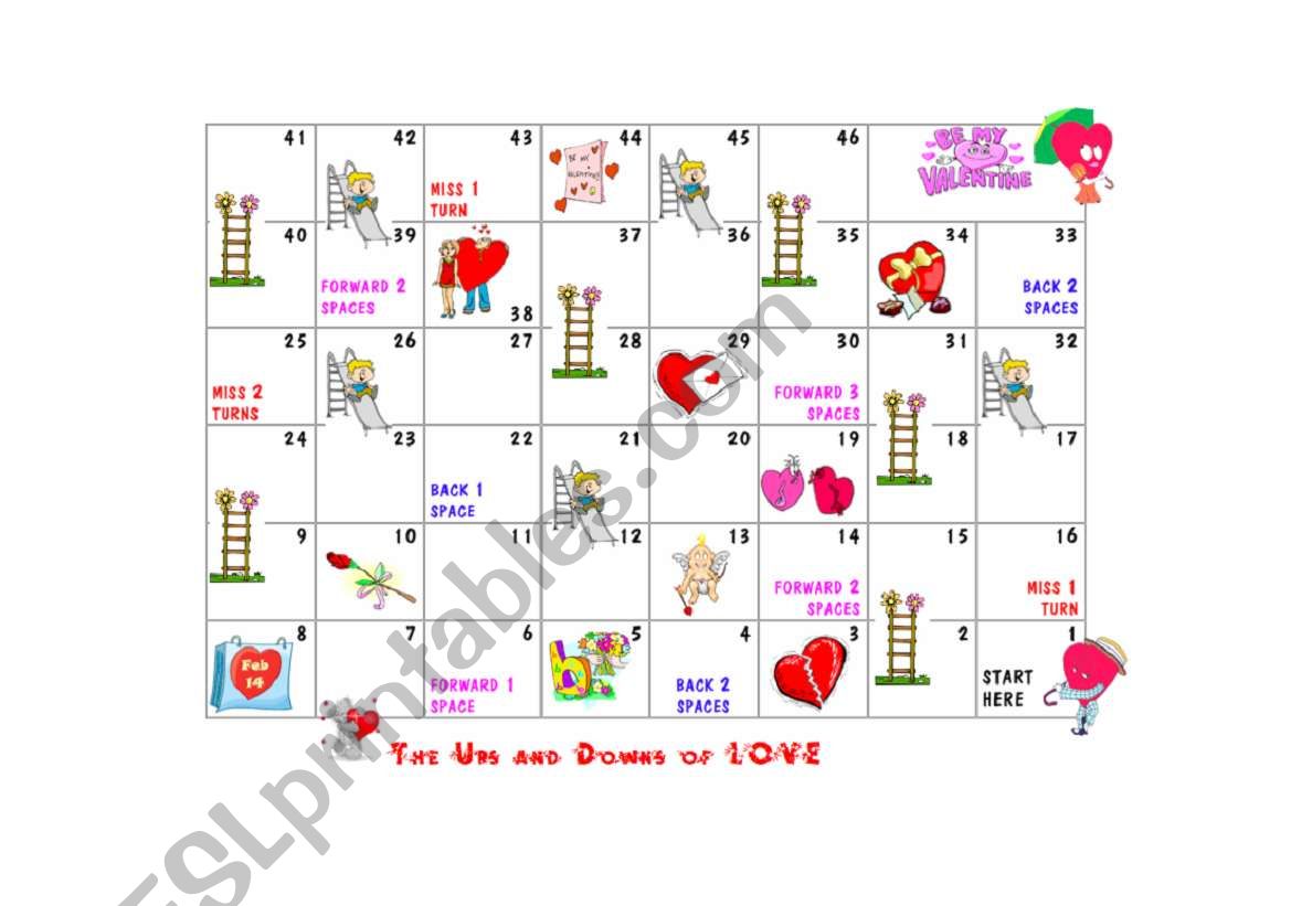 The Ups and Downs of Love worksheet