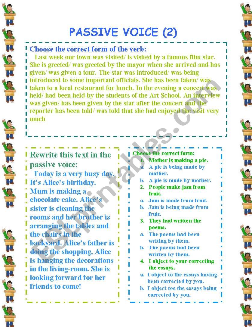 Passive Voice (2) worksheet